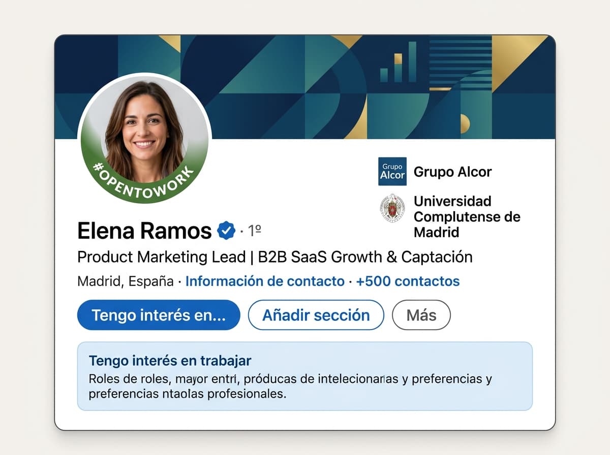 Perfil de LinkedIn optimizado con Copiloto